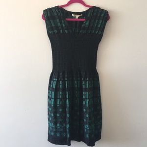 Max Studio Green and Black Dress